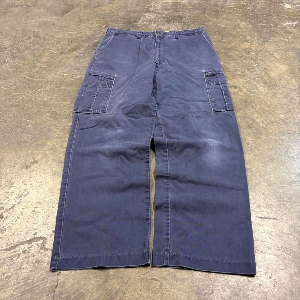 Dickies Mens 36x32 Baggy Navy Blue Cargo Pants Y2K Vintage 2000s LP337NV